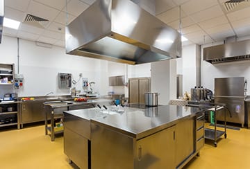 professional kitchen . stainless